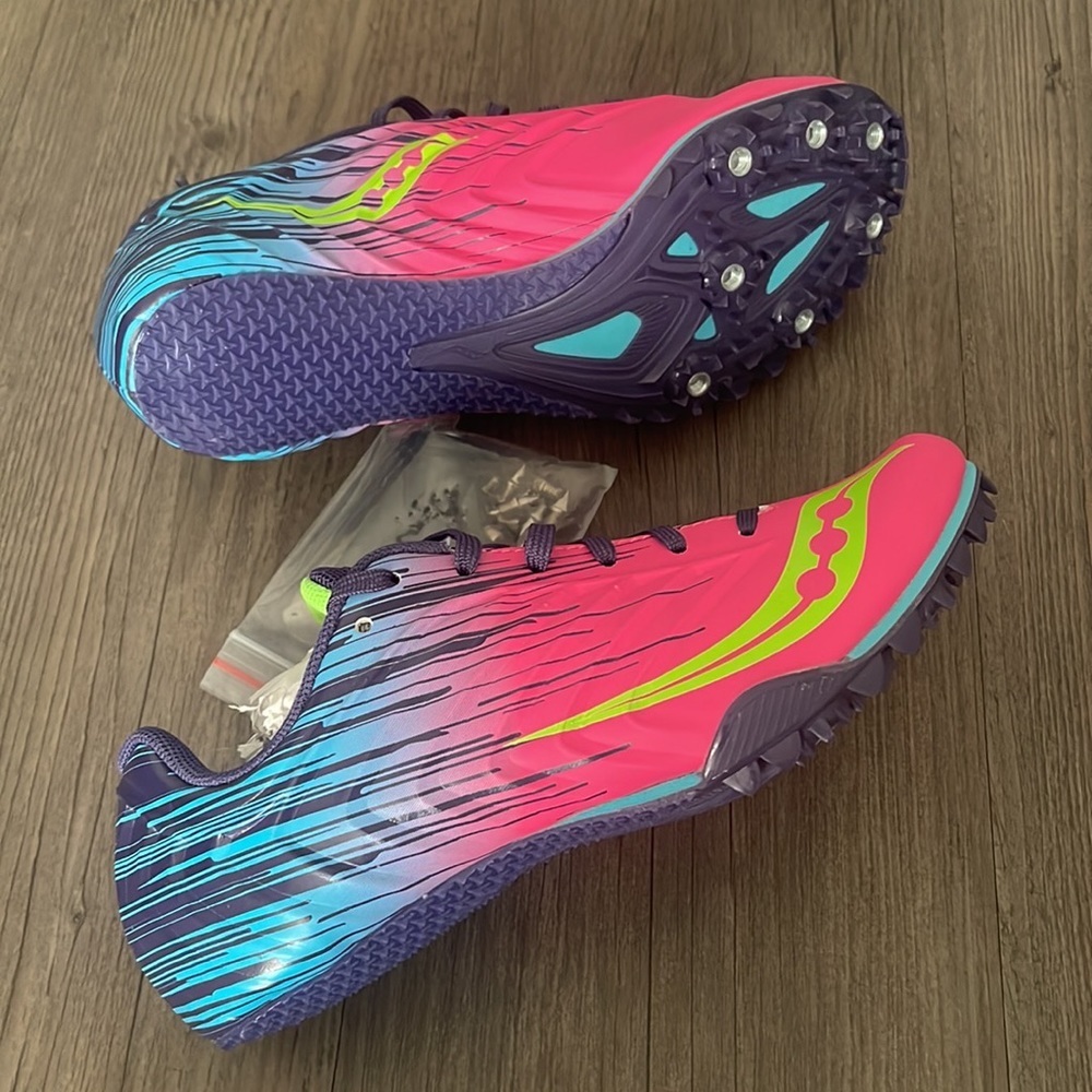 Women’s Track & Field Shoes Saucony Spitfire 5 NEW - Picture 8 of 10